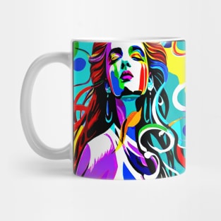 Beautiful Woman Music Vibes Mug